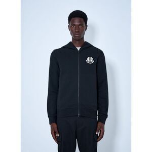 Moncler Men Zip Hoodie With Logo Patch
